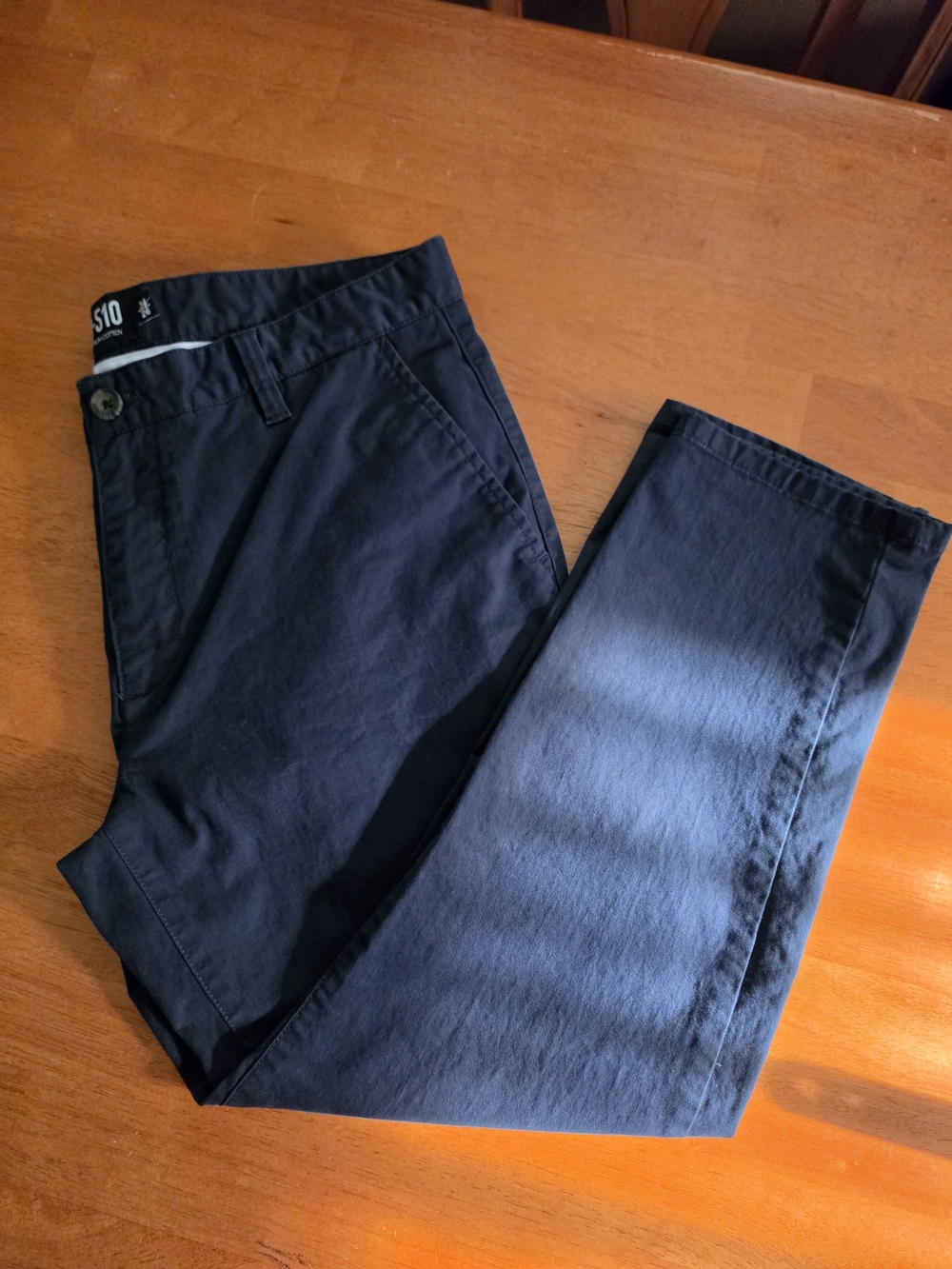 Under 510 Navy Tapered Flex Chino Pants. 34x26